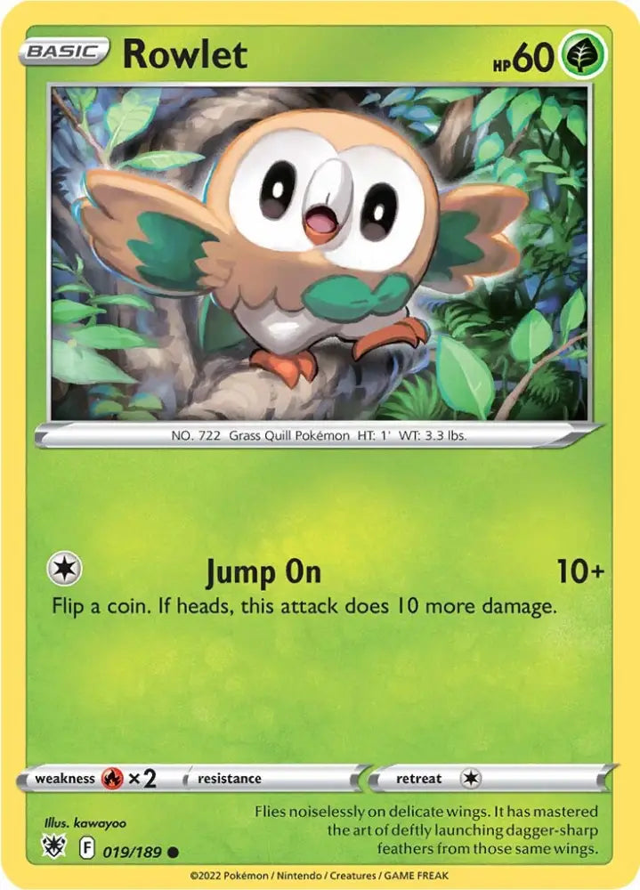 Rowlet (019/189) [Sword & Shield: Astral Radiance] - Pokemon Single