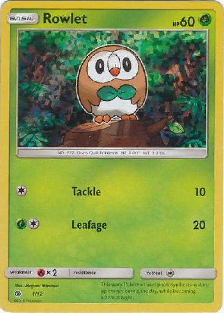 Rowlet (1/12) [McDonald’s Promos: 2017 Collection] - Pokemon Single