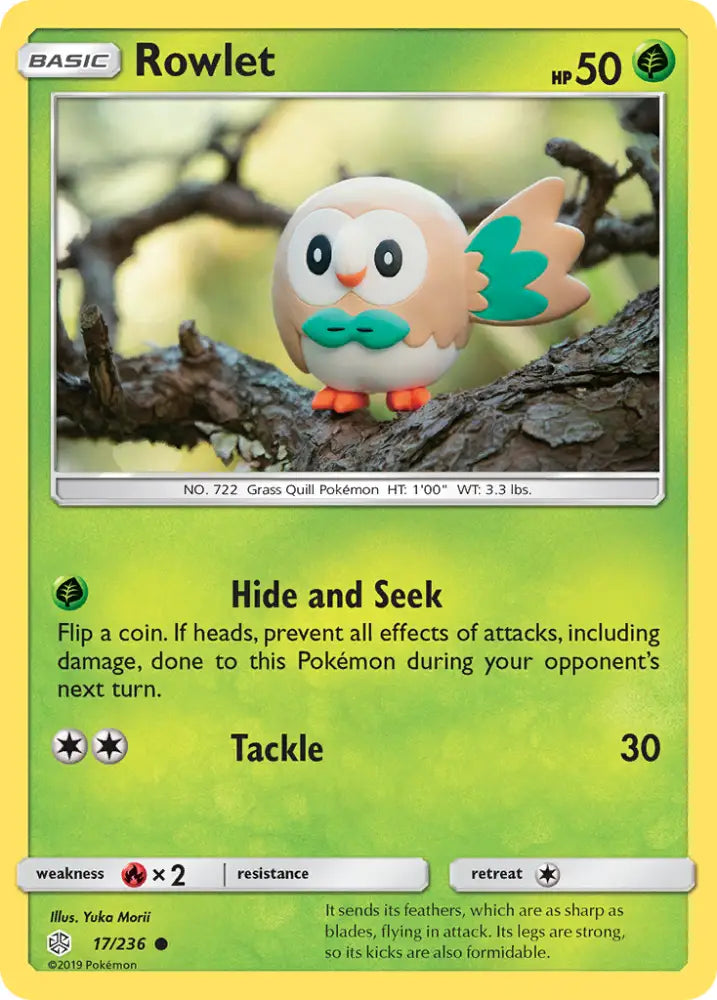 Rowlet (17/236) [Sun & Moon: Cosmic Eclipse] - Pokemon Single