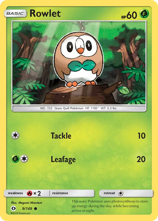 Rowlet (9/149) [Sun & Moon: Base Set] - Pokemon Single