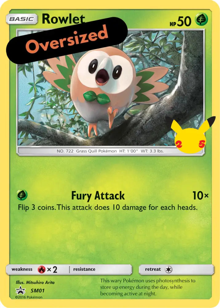 Rowlet (SM01) (Jumbo Card) [First Partner Pack] - Pokemon Single