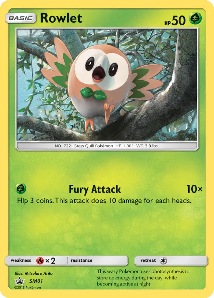 Rowlet (SM01) [Sun & Moon: Black Star Promos] - Pokemon Single