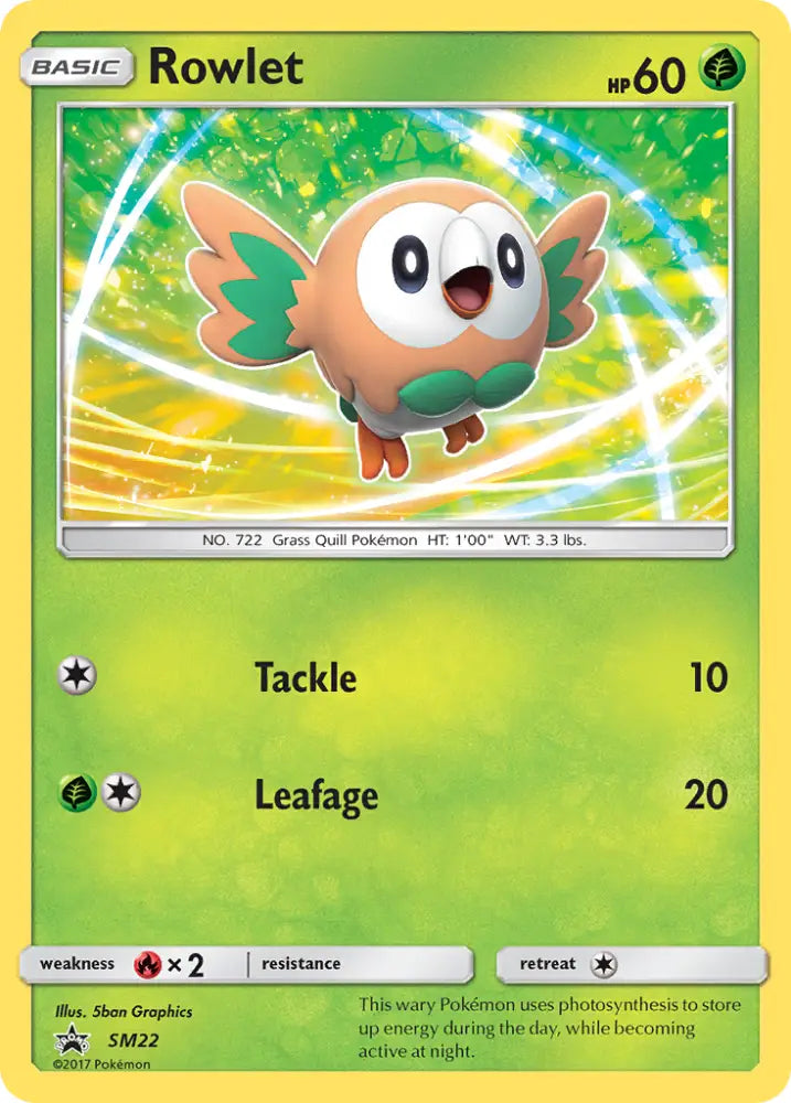Rowlet (SM22) [Sun & Moon: Black Star Promos] - Pokemon Single