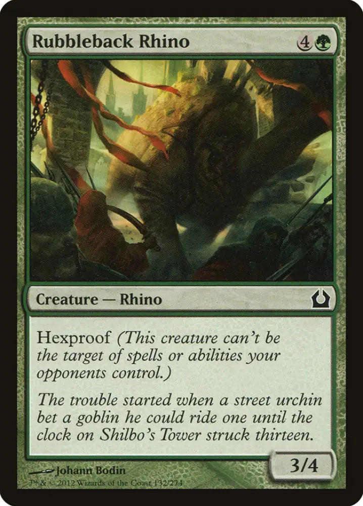 Rubbleback Rhino [Return to Ravnica] - MTG Single