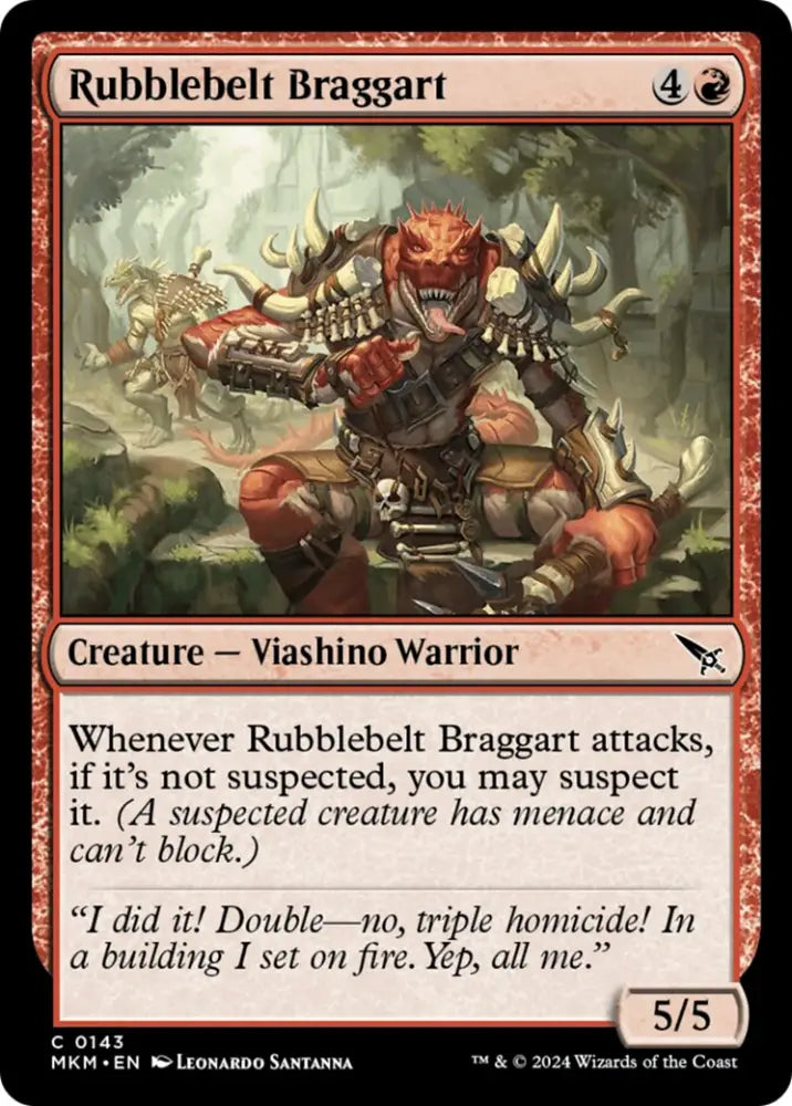 Rubblebelt Braggart [Murders at Karlov Manor] - MTG Single