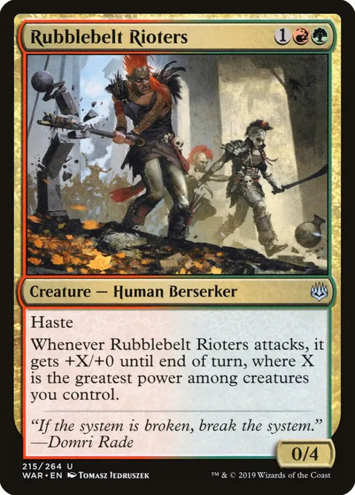 Rubblebelt Rioters [War of the Spark] - MTG Single
