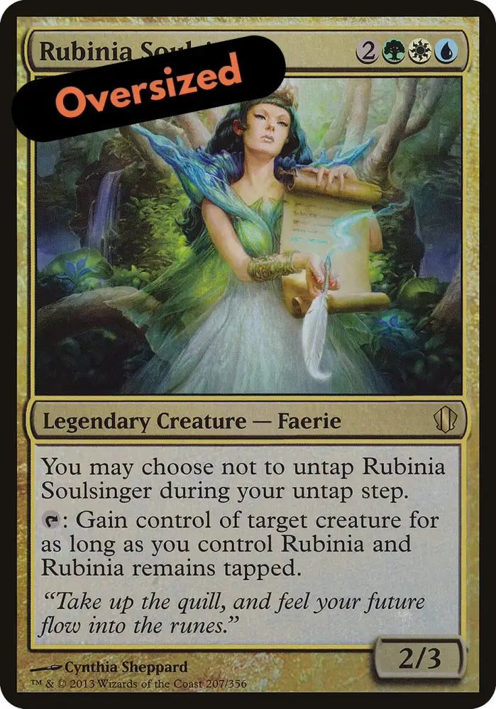 Rubinia Soulsinger (Oversized) [Commander 2013 Oversized] - MTG Single