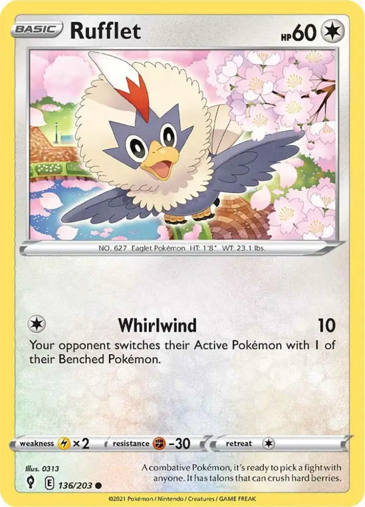 Rufflet (136/203) [Sword & Shield: Evolving Skies] - Pokemon Single