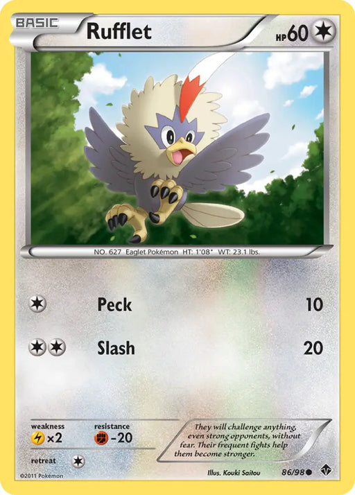 Rufflet (86/98) [Black & White: Emerging Powers] - Pokemon Single