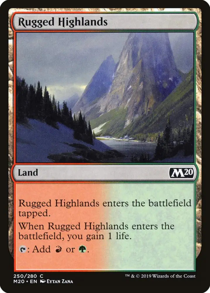 Rugged Highlands [Core Set 2020] - MTG Single