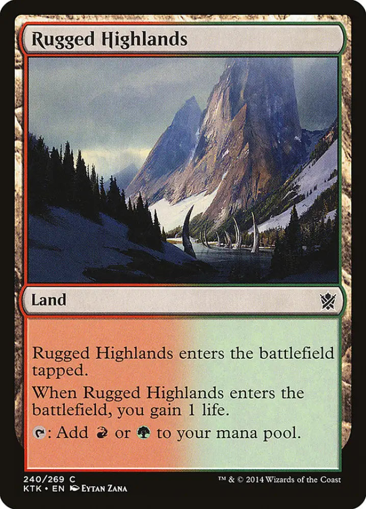 Rugged Highlands [Khans of Tarkir] - MTG Single