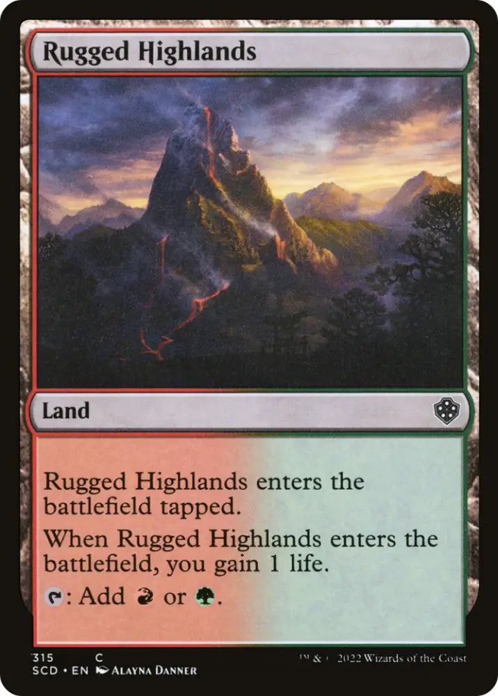 Rugged Highlands [Starter Commander Decks] - MTG Single