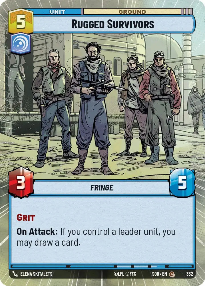 Rugged Survivors (Hyperspace) (332) [Spark of Rebellion] - Star Wars: Unlimited Single