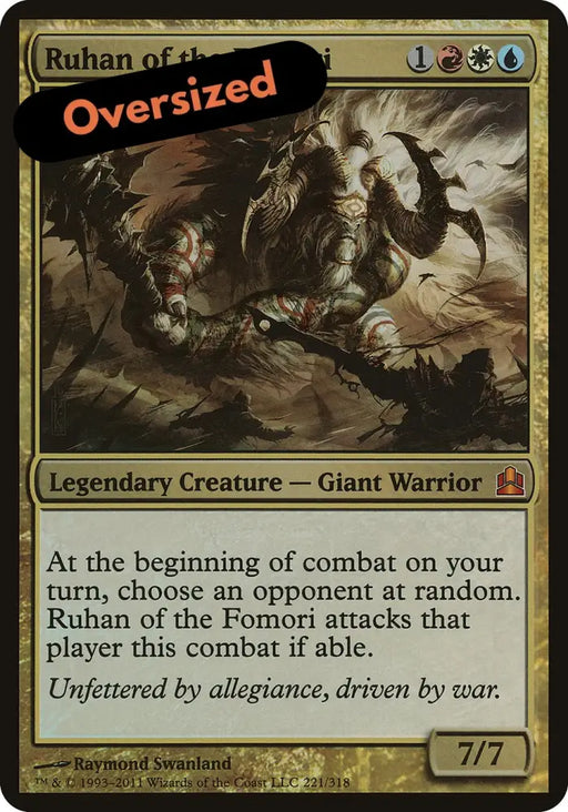 Ruhan of the Fomori (Oversized) [Commander 2011 Oversized] - MTG Single