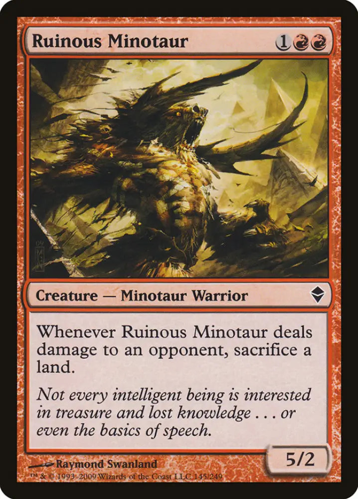 Ruinous Minotaur [Zendikar] - MTG Single