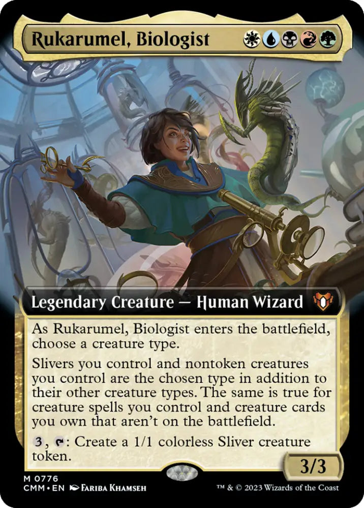 Rukarumel Biologist (Extended Art) [Commander Masters] - MTG Single