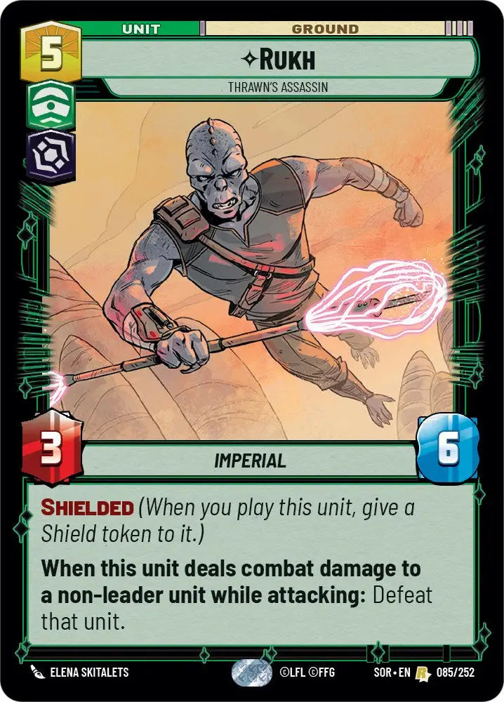 Rukh - Thrawn’s Assasin (085/252) [Spark of Rebellion] - Star Wars: Unlimited Single