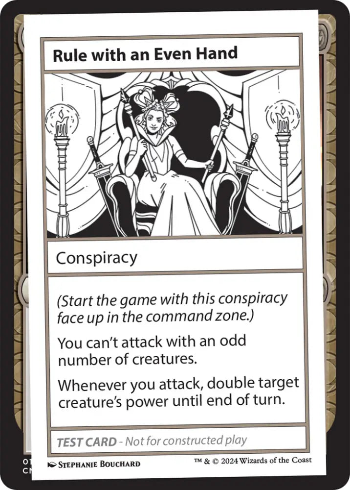 Rule with an Even Hand [Mystery Booster 2 Playtest Cards] - MTG Single