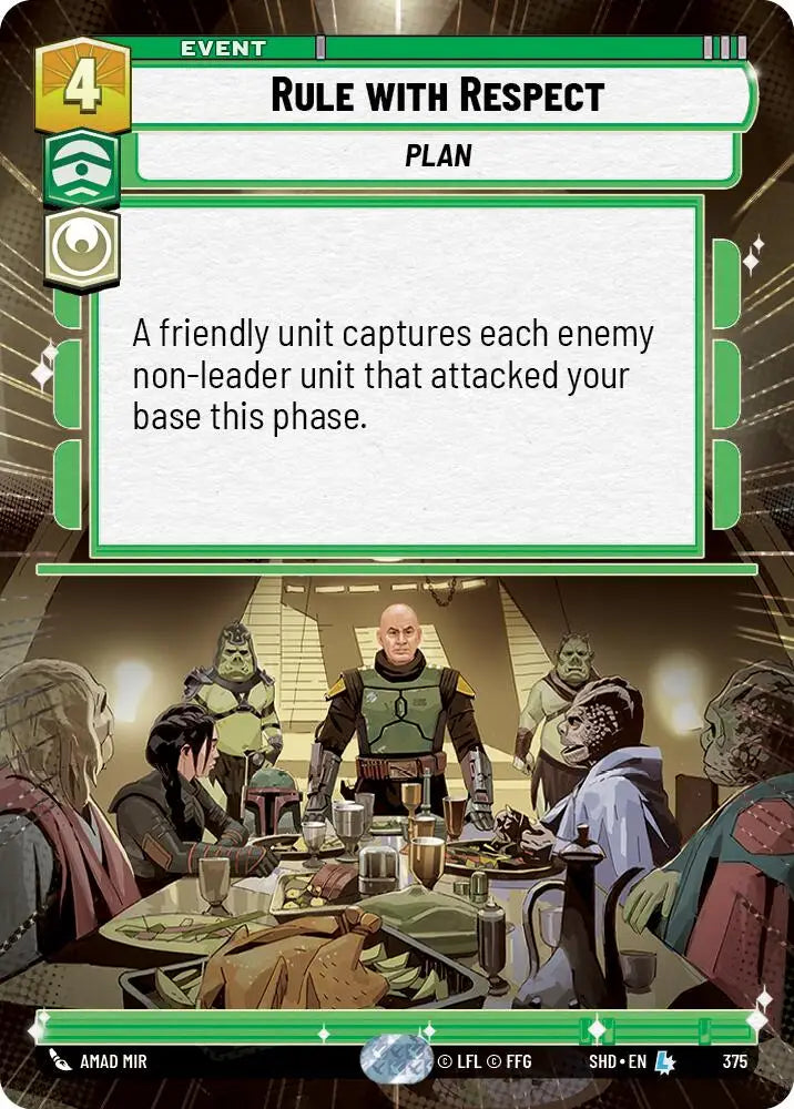 Rule With Respect (Hyperspace) (375) [Shadows of the Galaxy] - Star Wars: Unlimited Single