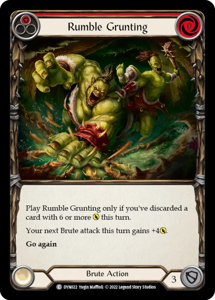 Rumble Grunting (Red) [Dynasty] - Flesh And Blood Single