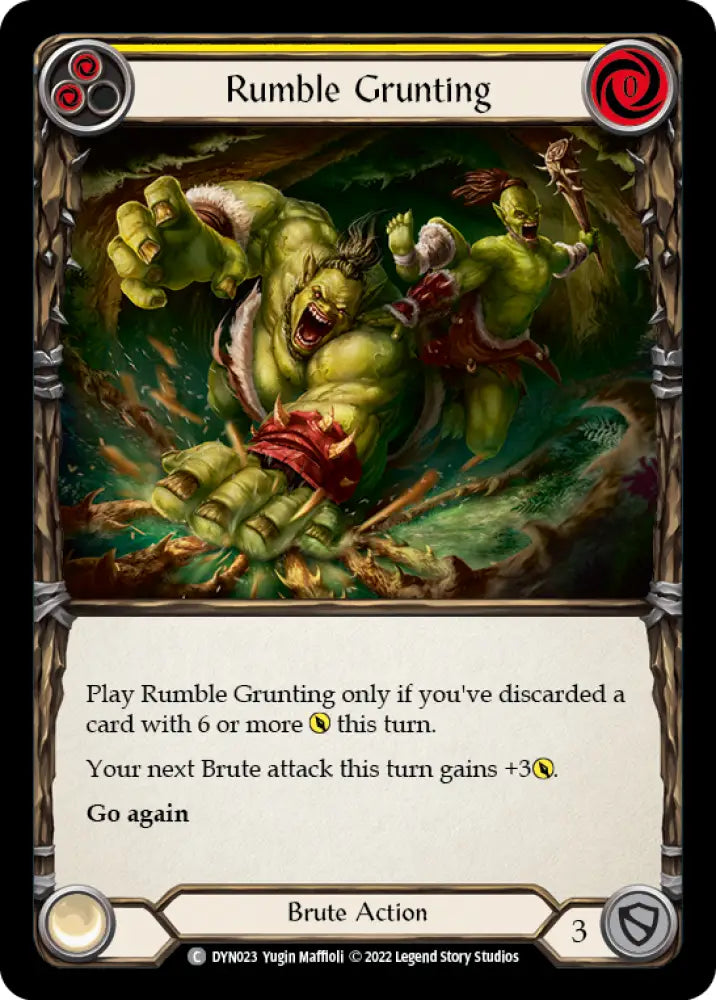 Rumble Grunting (Yellow) [Dynasty] - Flesh And Blood Single