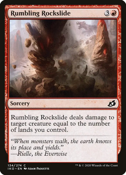 Rumbling Rockslide [Ikoria: Lair of Behemoths] - MTG Single