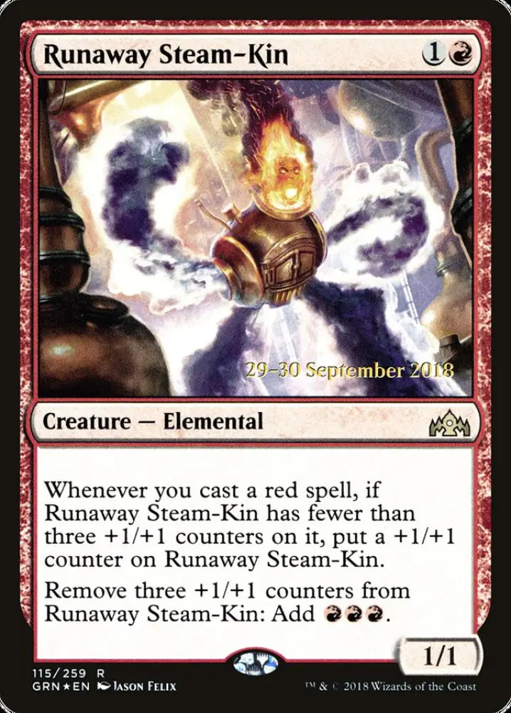 Runaway Steam-Kin [Guilds of Ravnica Prerelease Promos] - MTG Single