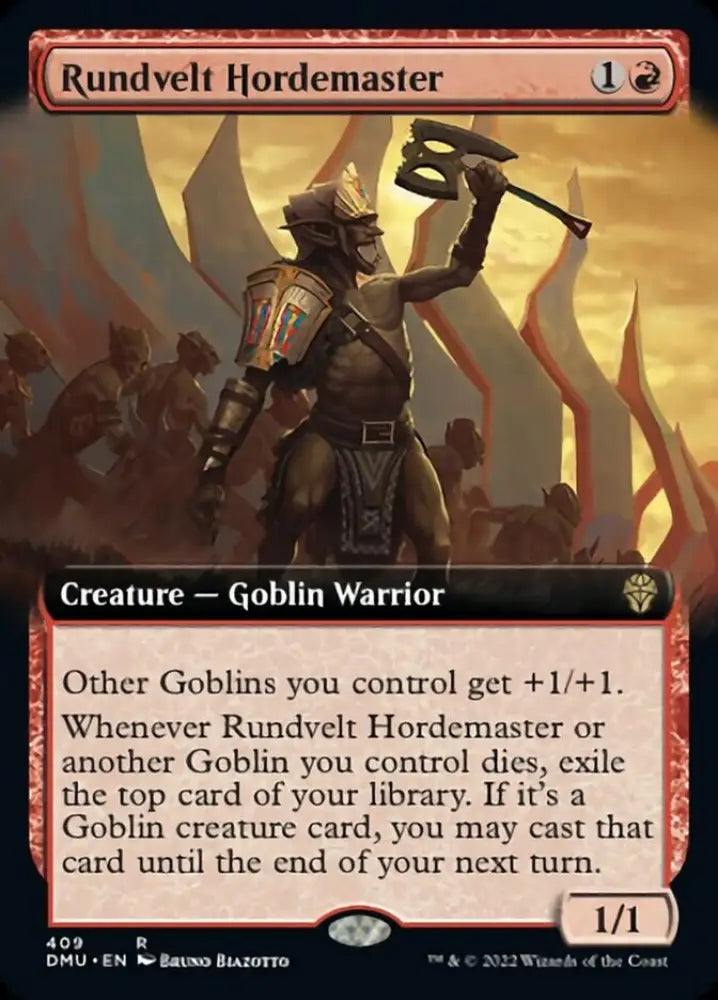 Rundvelt Hordemaster (Extended Art) [Dominaria United] - MTG Single