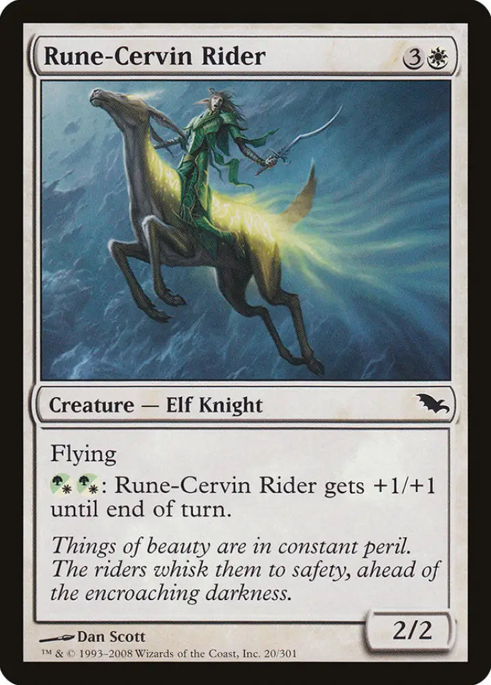 Rune-Cervin Rider [Shadowmoor] - MTG Single