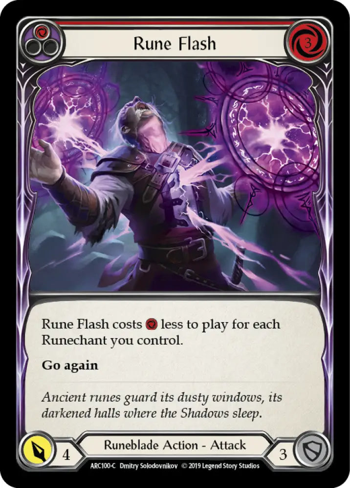 Rune Flash (Red) [Arcane Rising 1st Edition] 1st Edition Normal - Flesh And Blood Single