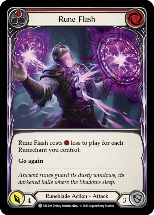 Rune Flash (Red) [Arcane Rising Unlimited] Unlimited Rainbow Foil - Flesh And Blood Single