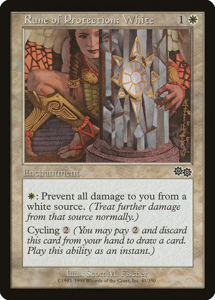 Rune of Protection: White [Urza’s Saga] - MTG Single