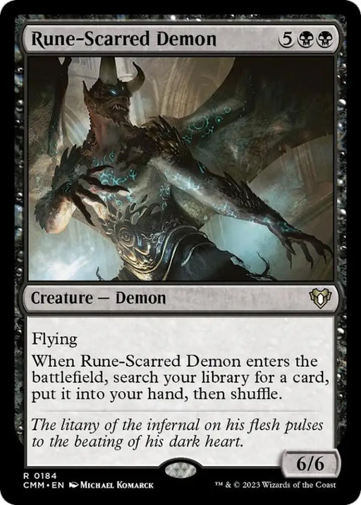 Rune-Scarred Demon [Commander Masters] - MTG Single