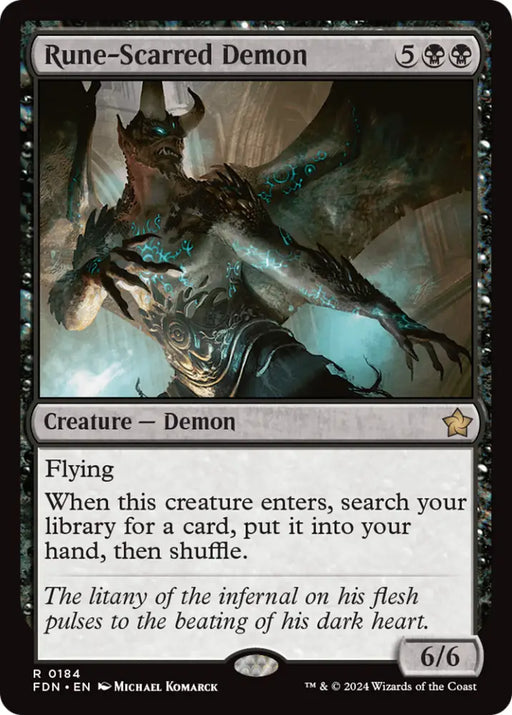 Rune-Scarred Demon [Foundations] - MTG Single