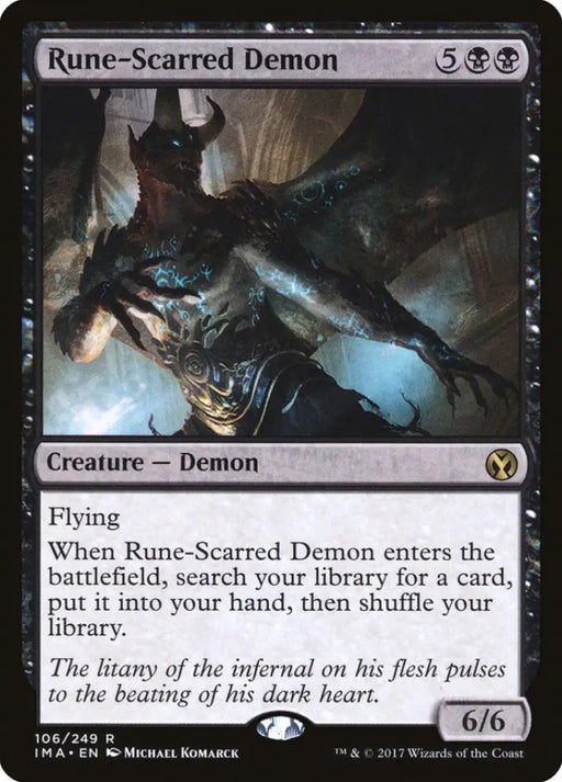 Rune-Scarred Demon [Iconic Masters] - MTG Single