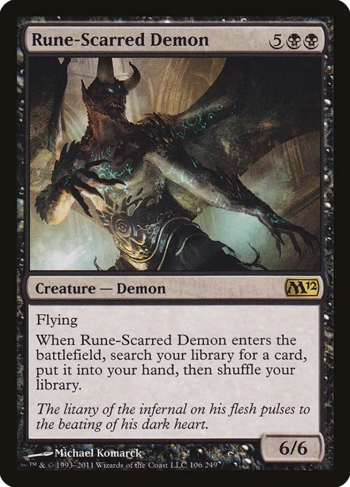 Rune-Scarred Demon [Magic 2012] - MTG Single
