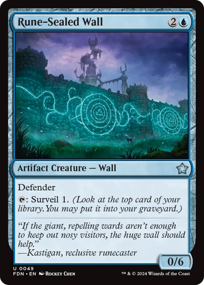 Rune-Sealed Wall [Foundations] - MTG Single