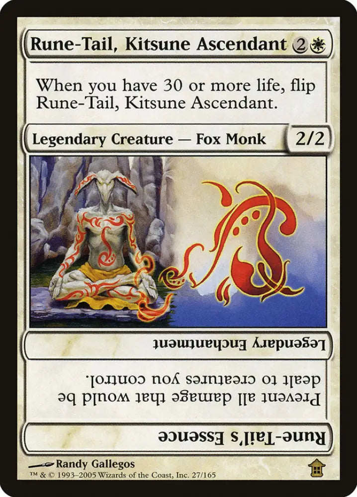 Rune-Tail Kitsune Ascendant // Rune-Tail’s Essence [Saviors of Kamigawa] - MTG Single