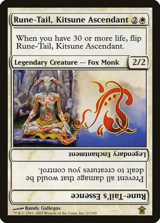Rune-Tail Kitsune Ascendant // Rune-Tail’s Essence [Saviors of Kamigawa] - MTG Single