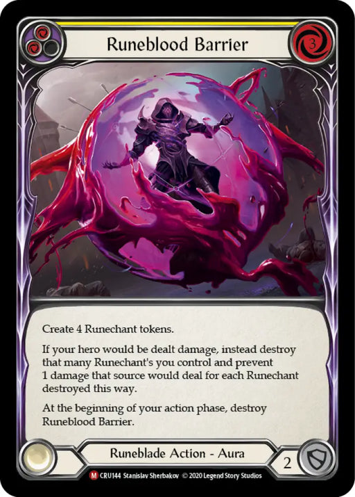 Runeblood Barrier [Crucible of War 1st Edition] 1st Edition Rainbow Foil - Flesh And Blood Single