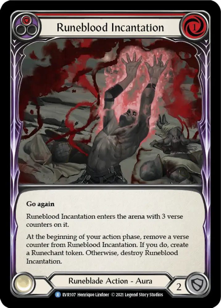 Runeblood Incantation (Red) [Everfest] 1st Edition Rainbow Foil - Flesh And Blood Single