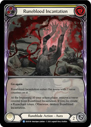 Runeblood Incantation (Yellow) [Everfest] 1st Edition Extended Art Rainbow Foil - Flesh And Blood Single