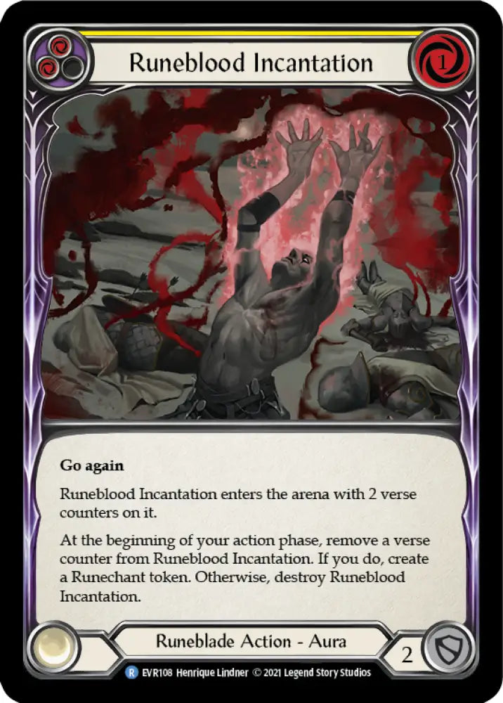 Runeblood Incantation (Yellow) [Everfest] 1st Edition Normal - Flesh And Blood Single