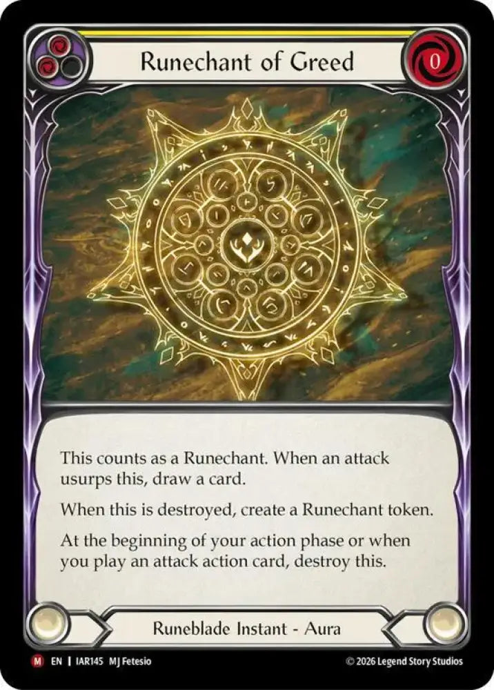 Runechant of Greed (IAR145) [Usurp the Shadow Throne]
