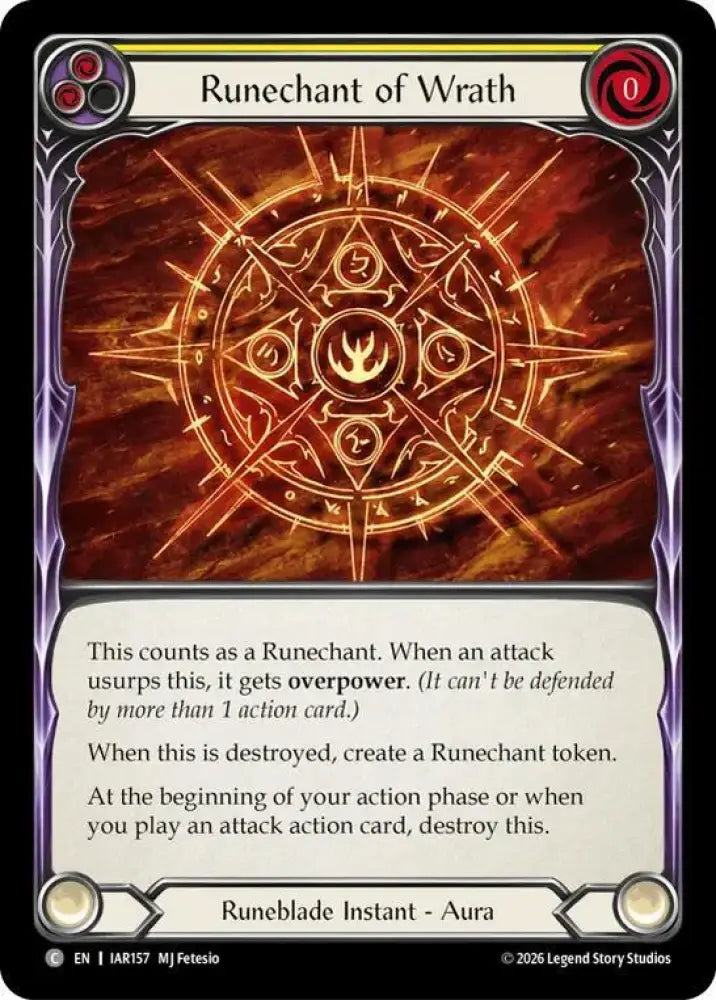Runechant of Wrath (IAR157) [Usurp the Shadow Throne]