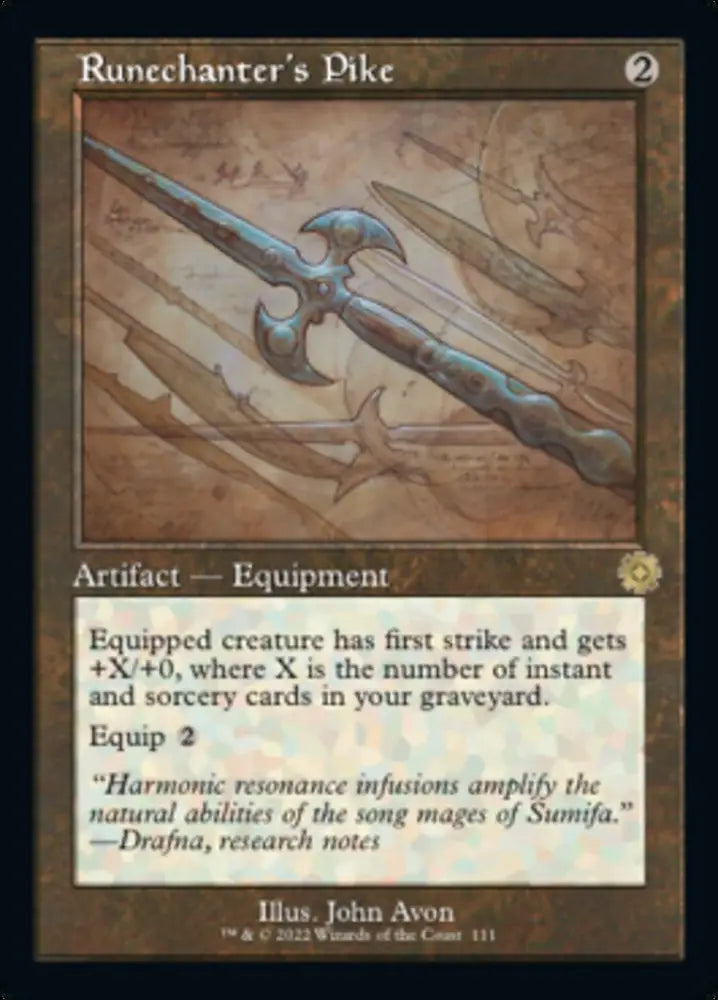 Runechanter’s Pike (Retro Schematic) [The Brothers’ War Retro Artifacts] - MTG Single