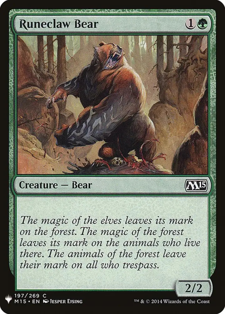 Runeclaw Bear [Mystery Booster] - MTG Single