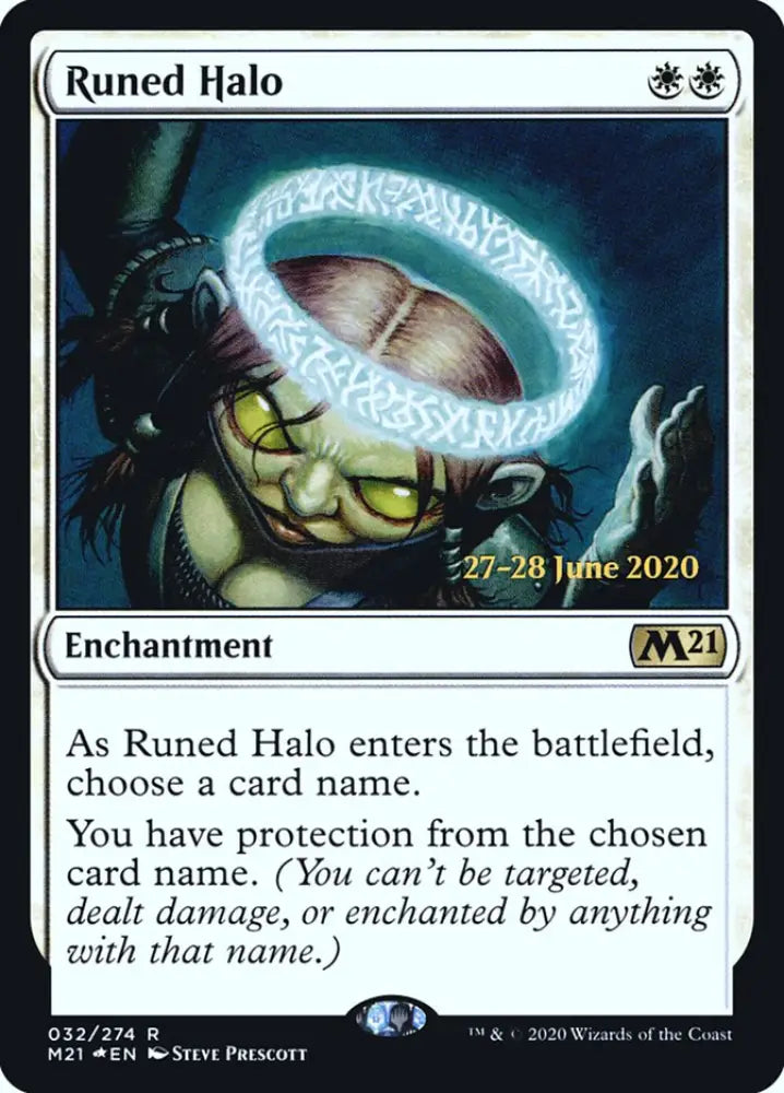 Runed Halo [Core Set 2021 Prerelease Promos] - MTG Single