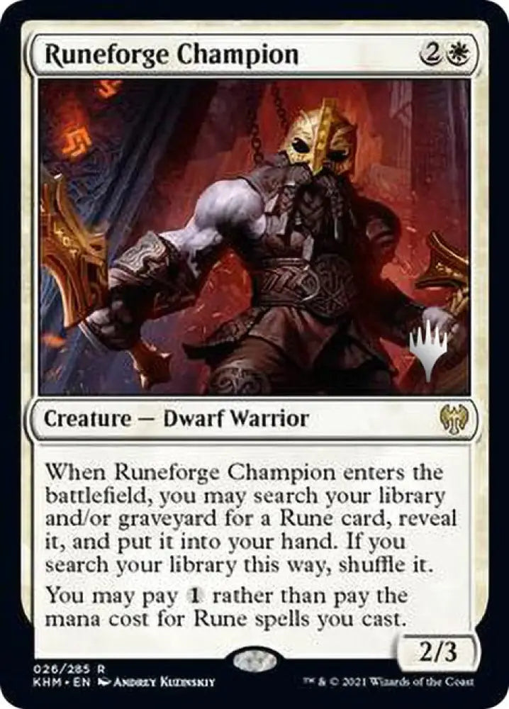 Runeforge Champion (Promo Pack) [Kaldheim Promos] - MTG Single