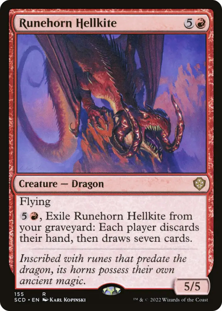 Runehorn Hellkite [Starter Commander Decks] - MTG Single